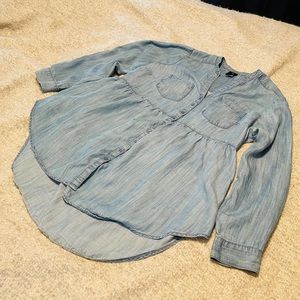 Torrid Chambray Button-up Tunic Top